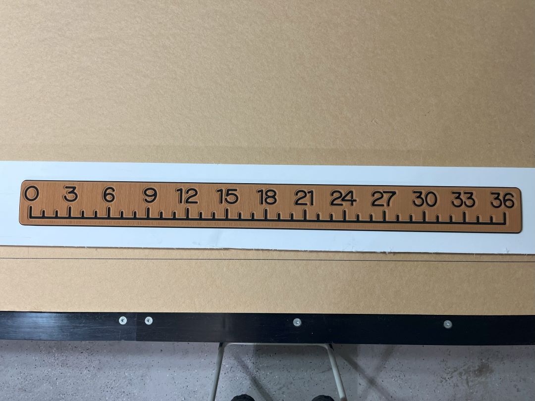 36 inch fish measurement ruler EVA foam for boats and hard sided coolers